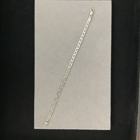 Men’s 8” Mariner Link Bracelet 4.5mm Wide Solid 925 Sterling Silver ITALY 7.32g - Picture 9 of 15